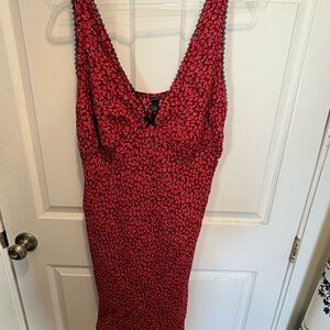 Wild fable Women’s Red Floral Sleeveless Dress